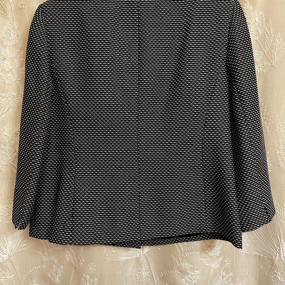 Kasper Separates Black Pattern Blazer Size 12 - image 6